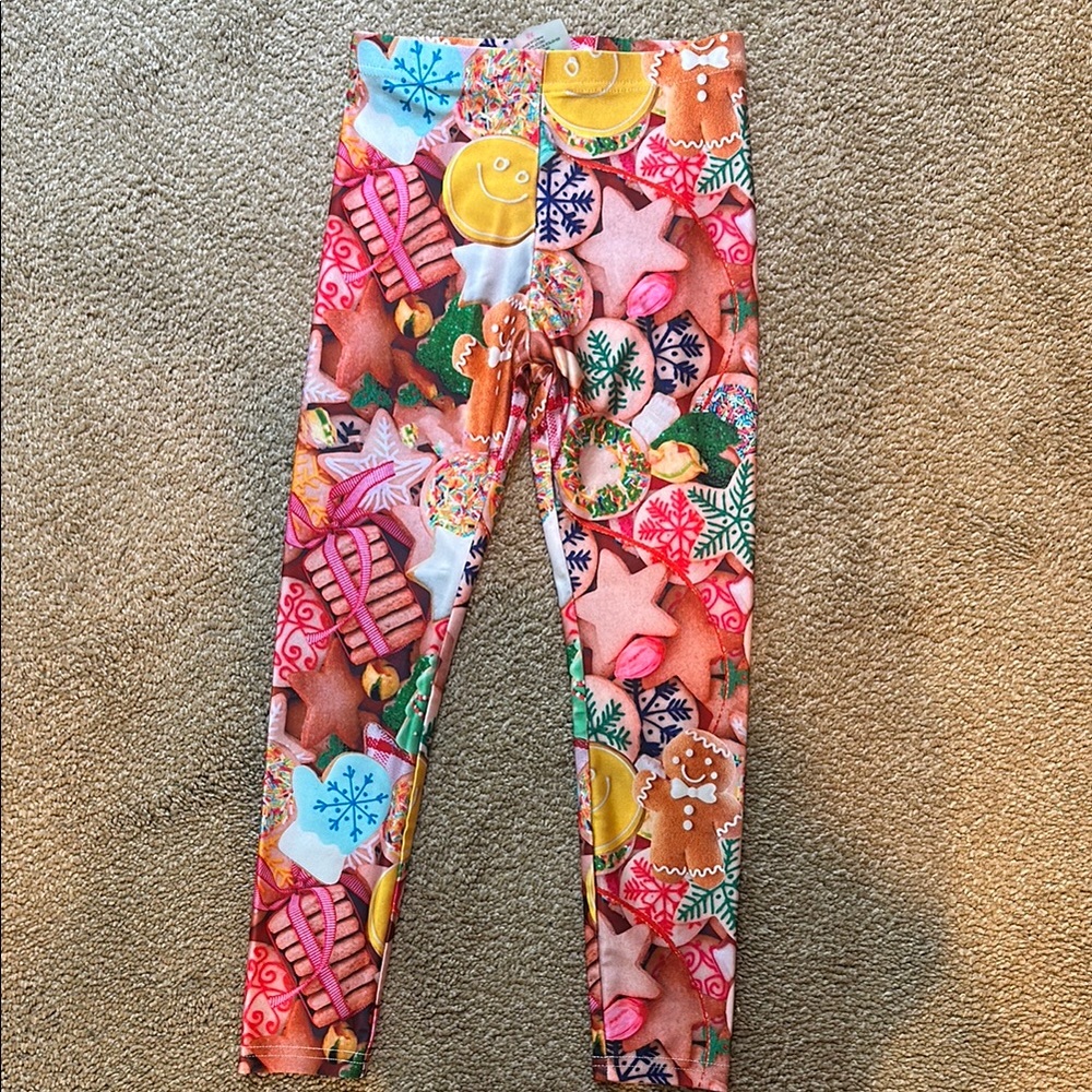 Terez Gingerbread and Snowflake Kids Leggings